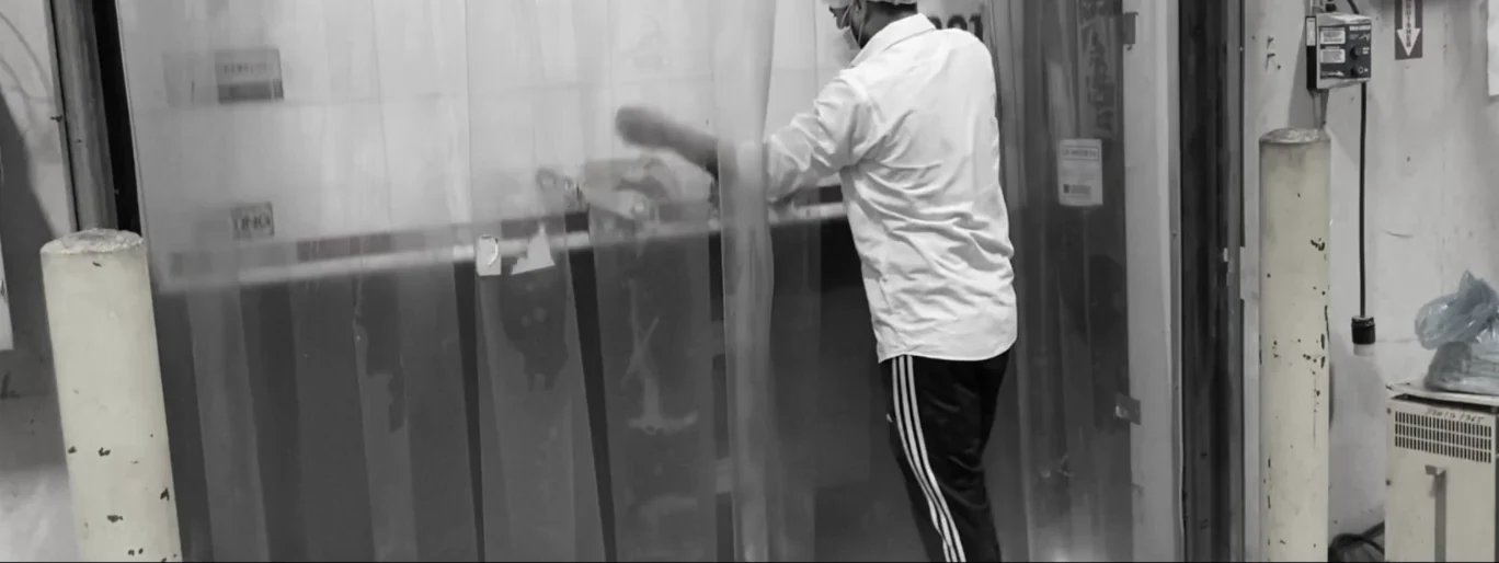 A baker working on a Canbrands commercial production line